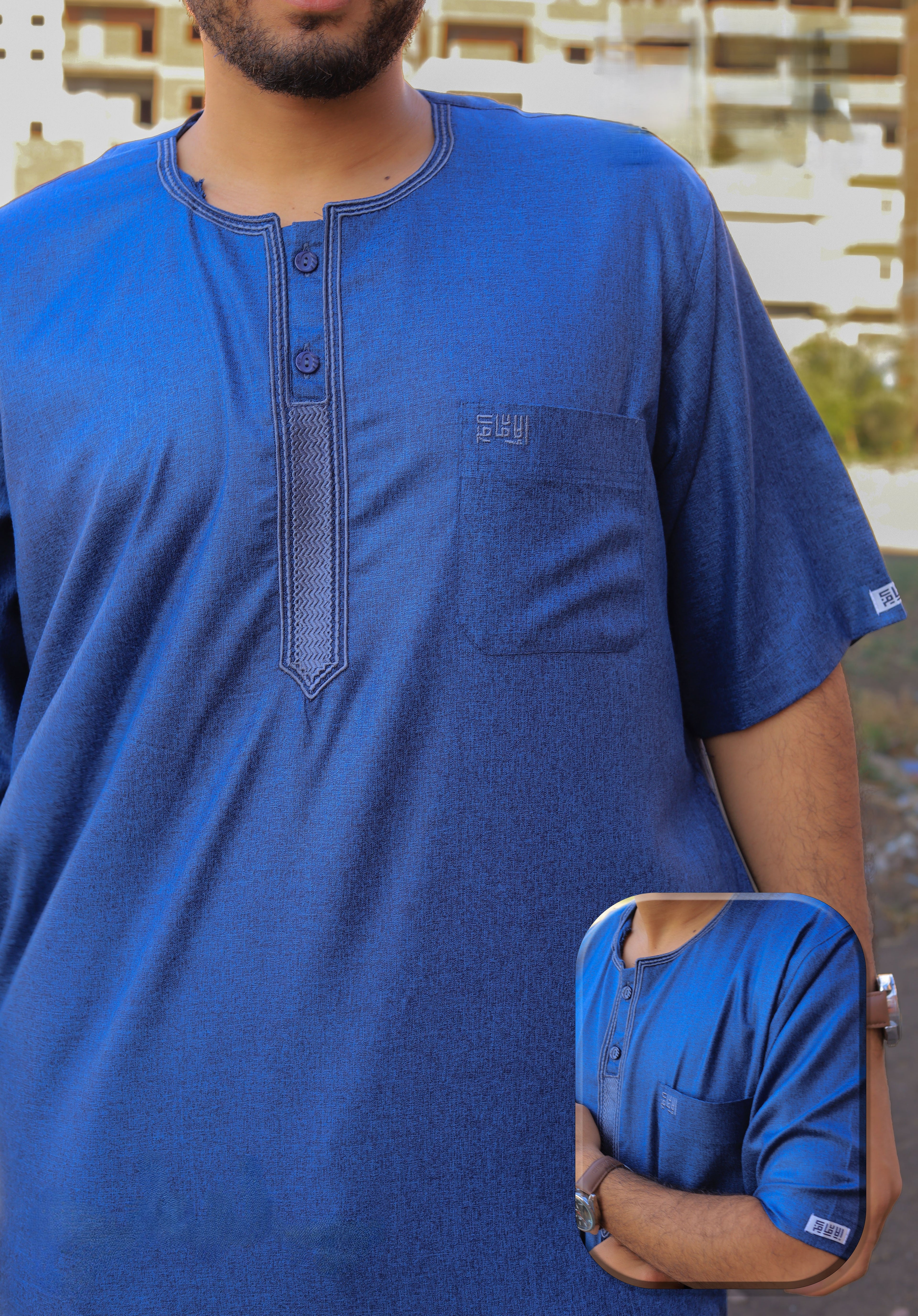 ثوب الإمام كتان مطرز