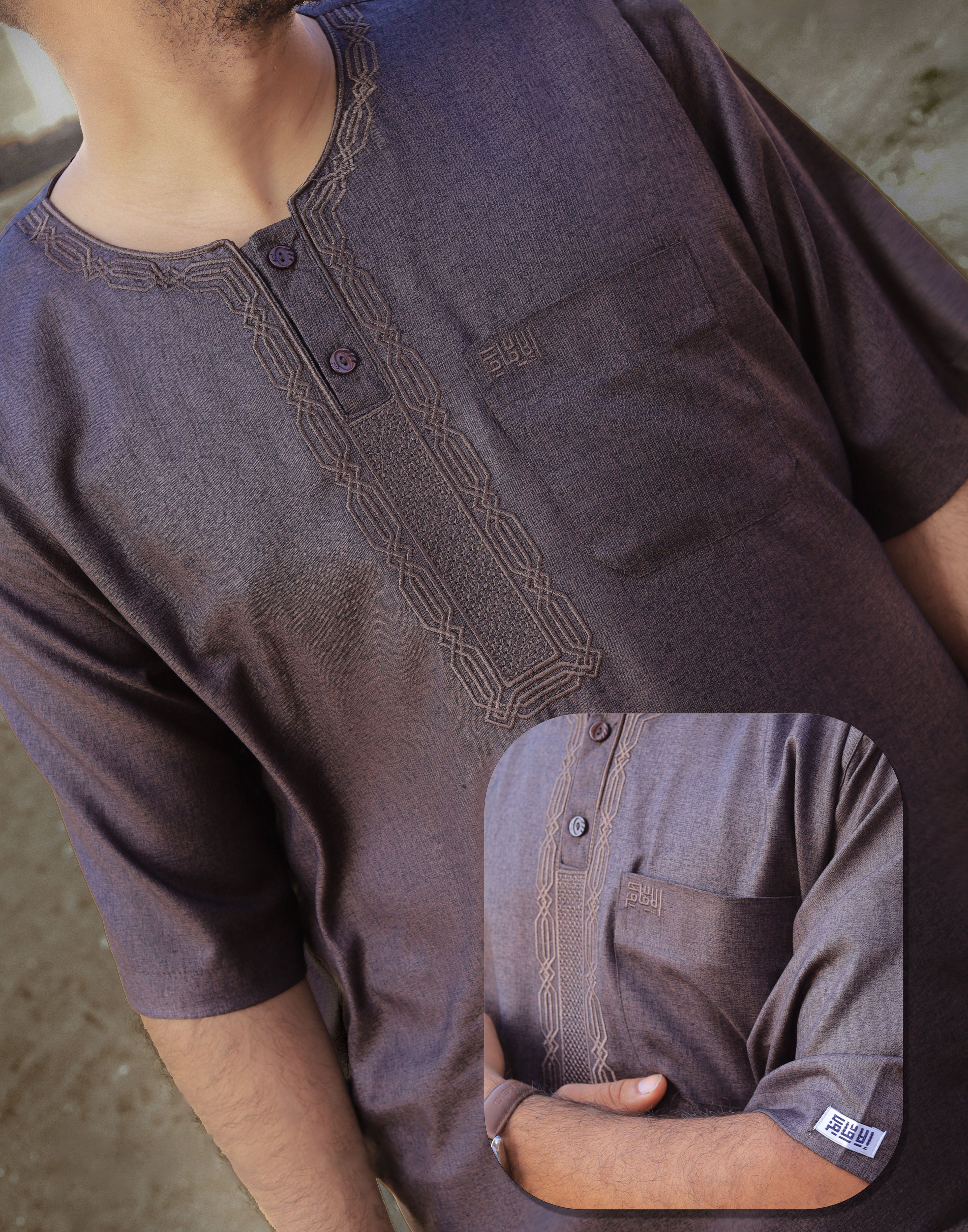 ثوب الإمام كتان مطرز